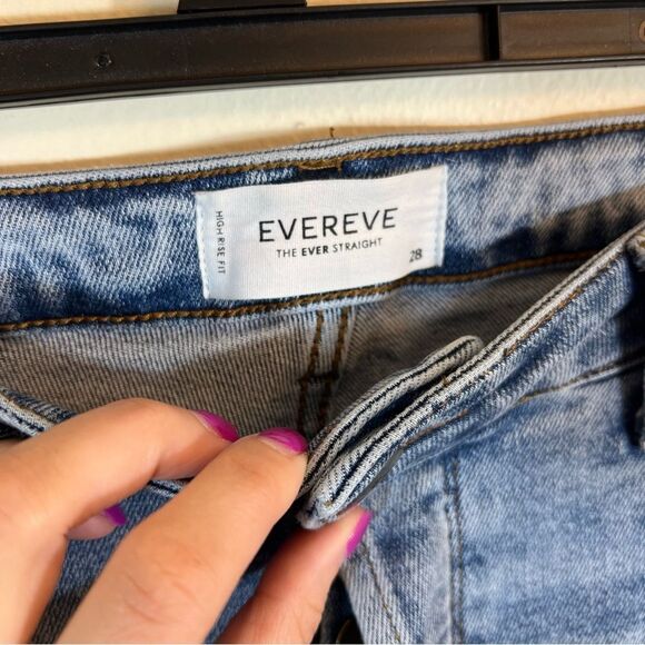 EVEREVE The Ever Straight Jeans Women’s 28 High Rise - Picture 6 of 12